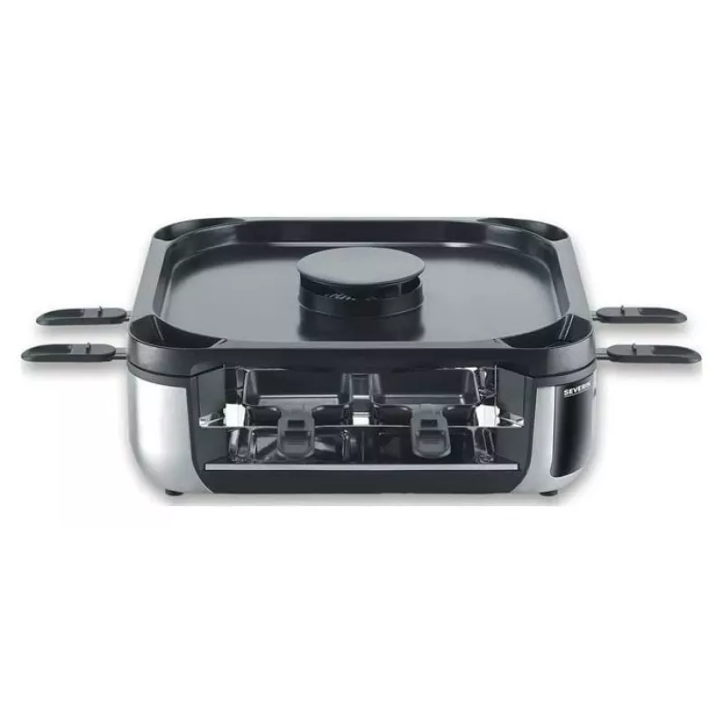 SEVERIN RG 2379 SEVENTO Raclette Grill 1400 W 8 Persons Black/Silver