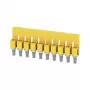 Weidmüller WQV 4/10 šyninis tiltelis, 10 polių, 4 mm², geltonas, poliamidas, UL 94 V-0, pakuotė po 20 vnt.