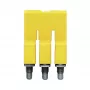 Weidmüller WQV 2.5/3 Cross-Connector Jumper, 3-Pole, 2,5 mm², Yellow, Polyamide, UL94 V-0, 50 Pieces