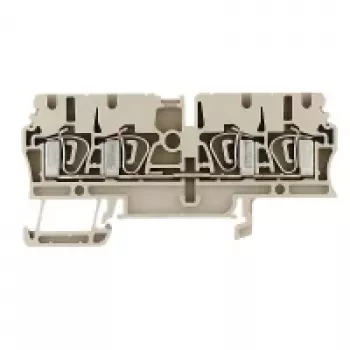 Weidmüller Feed-Through Terminal Block, 2,5 mm², Beige, Screw Connection, 100 Pieces