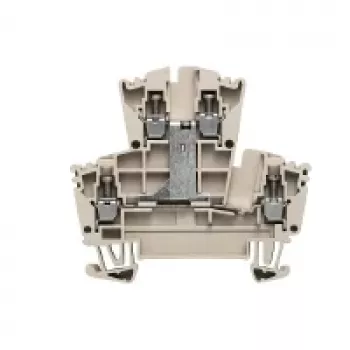 Weidmüller 1022300000 Perėjimo gnybtų blokas, 2 lygiai, varžtinis sujungimas, 500 V, 24 A, 4 mm², tamsiai smėlio spalvos