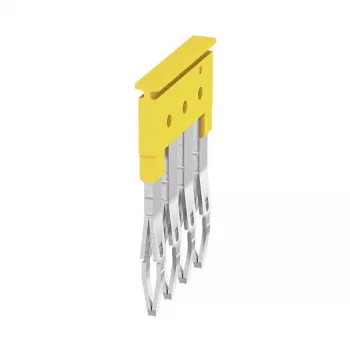 Weidmüller ZQV 2.5/4 Skersinis jungiklis, 4 polių, 2,5 mm², geltonas, 60 vnt.