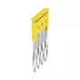 Weidmüller ZQV 2.5/4 Skersinis jungiklis, 4 polių, 2,5 mm², geltonas, 60 vnt.