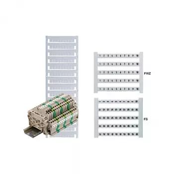 Weidmüller DEK 6 FW 1-50 gnybtų žymeklis, 6x5 mm, baltas, numeriai 1–50, 500 vnt.
