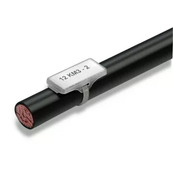 Weidmüller WKM 18/43 užspaudžiamas vielos žymeklis, juodas, polipropilenas, 11,5 mm, 100 vnt.