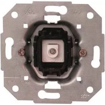 Heinrich Kopp 504600007 Jungiklio įdėklas, dviejų krypčių jungiklis, aliuminis, 10A 250V, IP20, įleidžiamas montavimas, varžtiniai gnybtai, HK05/HK07 serijai