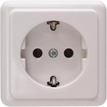 Heinrich Kopp Schuko kištukinis lizdas, paviršinis montavimas, 1 vieta, 16 A, 250 V, arktinė balta 101802000