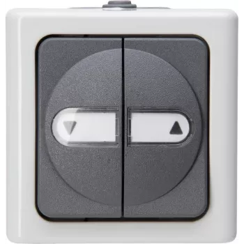 Heinrich Kopp 561556004 Push-Button Switch Insert Black/White Thermoplastic IP44 10A 250V