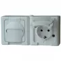 Heinrich Kopp BLUE ELECTRIC paviršinio montavimo jungiklis su Schuko lizdu, IP44, Arctic White, 250V, 16A (131202003)