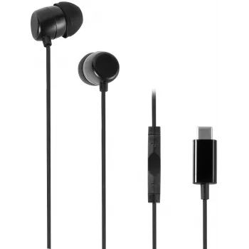 Vivanco Stereo USB-C In-Ear Headphones, Black (61752)