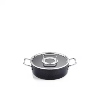 Fissler Adamant CA 24cm troškinimo puodas su stikliniu dangčiu, 4,2 l, tinka indukcijai, nelipni danga, pagaminta Vokietijoje