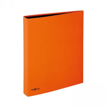 Pagna 20601-09 A4 apvalių žiedų segtuvas iš kartono, oranžinės/juodos spalvos, 40 mm nugarėlė