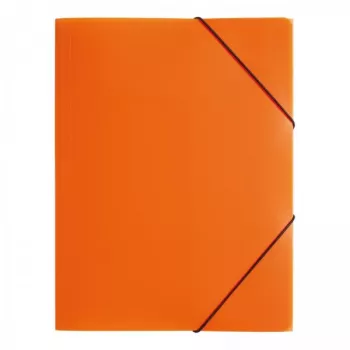 PAGNA Elastic Folder A4 PP Orange 3 Flaps Elastic Band