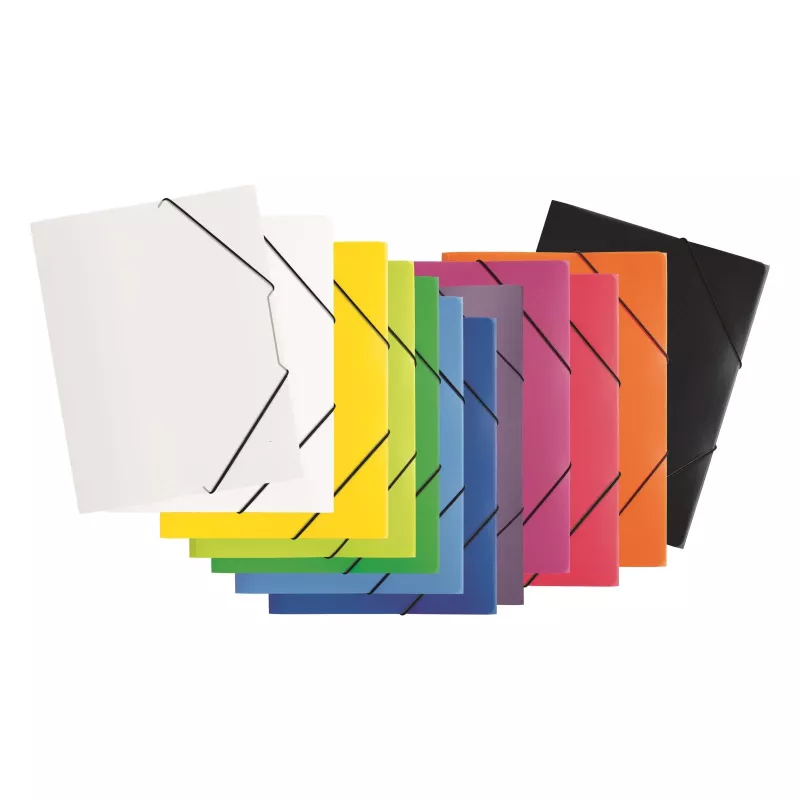 PAGNA Elastic Folder A4 PP Orange 3 Flaps Elastic Band