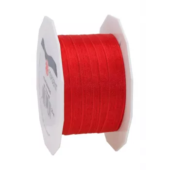 C.E. Pattberg Four Seasons dovanų juostelė Silk Matte raudona 10 mm x 25 m