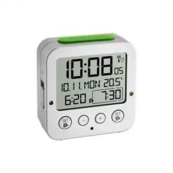 TFA 60.2528.54 Bingo Silver RC Signalinis laikrodis su temperatūros rodymu
