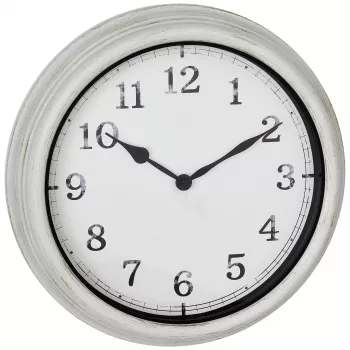 TFA 60.3067.02 Lauko sieninis laikrodis metalinis baltas 380 mm