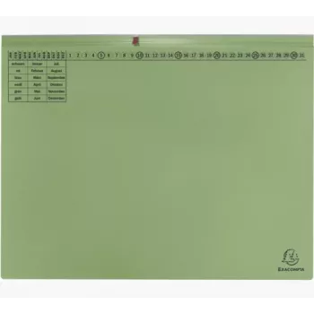 Exacompta 370225B Įprastas bylų aplankas – kartonas – žalia – 320 g/m² – 265 x 316 mm – A4