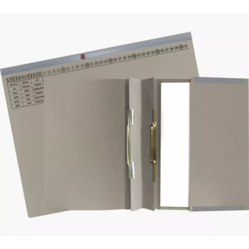 Exacompta 370410B Segtuvas su svirtimi A4 80 mm nugarėlė pilkas kartonas 320 g/m²