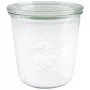 WECK Mold Jar 580ml rinkinys (6 vnt.) – permatomi stikliniai konservavimo indai su dangteliais, spaustukais ir guminiais žiedais