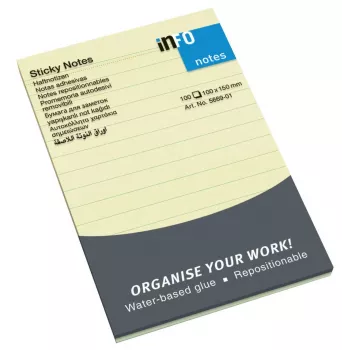 inFO Self-Stick Notes 5669-01-L Yellow 1 Pad