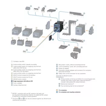 Siemens 3RT2916-1BD00 Viršįtampio Ribotuvas / Slopintuvas 127-240VAC 150-250V SIRIUS 3RT2 Kontaktoriams