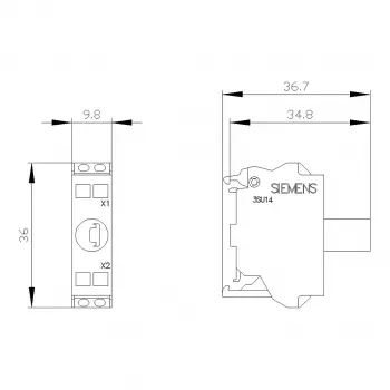 Siemens SIRIUS ACT LED modulis su integruotu šviesos diodu AC/DC 24 V balta