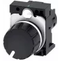 Siemens 3SU1200-2PS10-1AA0 SIRIUS ACT Potenciometras 10 kOhm, 22 mm, juodas, varžtiniai gnybtai