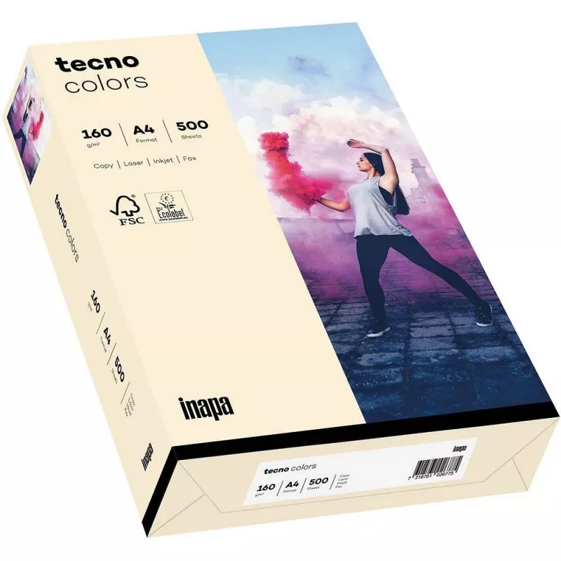Popierius Papyrus Tecno Colors Light Chamois A4 - 160 g/m² - 250 lapų