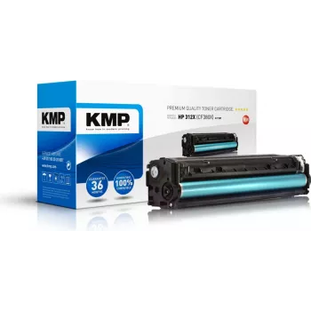 KMP H-T189 juodo tonero kasetė (suderinama, didelės išeigos) 90 g – pakeičia HP 312X (CF380X), skirta HP Color LaserJet Pro MFP M476 serijai