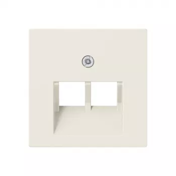 JUNG A 569-2 BFPLUA Centrinė plokštelė / Uždengiamoji plokštelė, 2 prievadai, RJ45, 6 kategorija, termoplastikas, dramblio kaulo spalvos