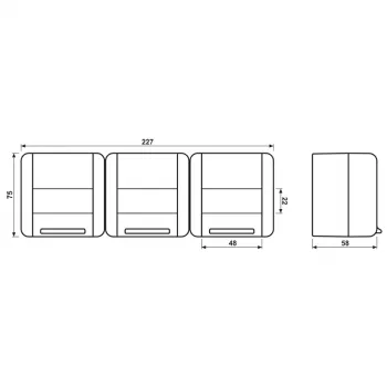 JUNG SCHUKO kištukinis lizdas 3-vietis 16A 250V 8230 NAW Alpine White