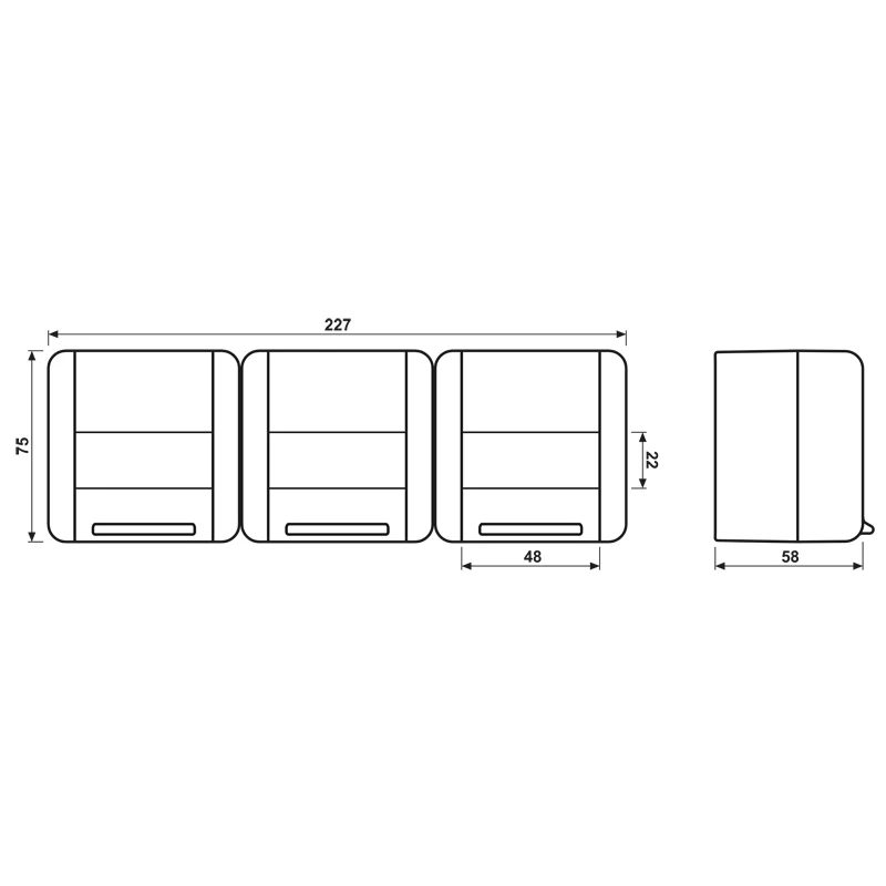 JUNG SCHUKO kištukinis lizdas 3-vietis 16A 250V 8230 NAW Alpine White