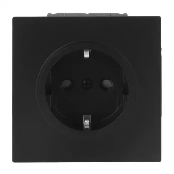 Busch-Jaeger SCHUKO lizdas 20 EUCB-45M Safety+ Black Matt