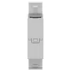 Striebel & John ZED45U RJ45 dvigubas lizdo modulis, Cat.6, neekranuotas, poliarinė balta