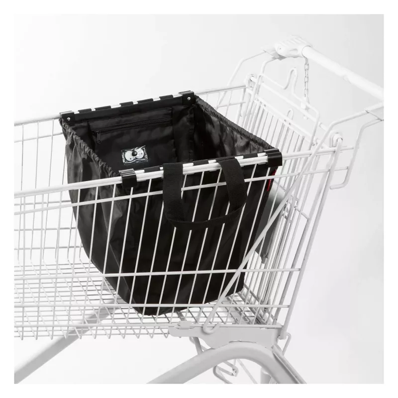 Reisenthel Easyshoppingbag Black - 30L apsipirkimo krepšys su vežimėlio laikikliu