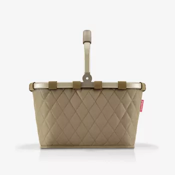 Reisenthel Carrybag Frame Rhombus pirkinių krepšys, alyvuogių spalvos (BK5047)