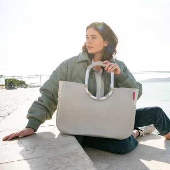 Reisenthel Loopshopper L Herringbone Sand Shopper Bag
