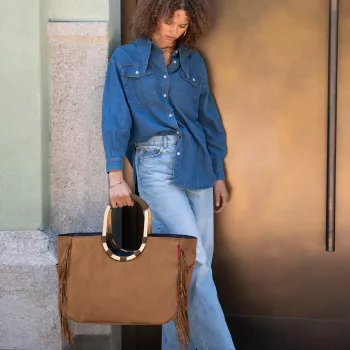 Reisenthel loopshopper L Western Shopping Bag, 24L, Polyester, Aluminium Handles, Water-Repellent, 46x34x25 cm, 0,8 kg