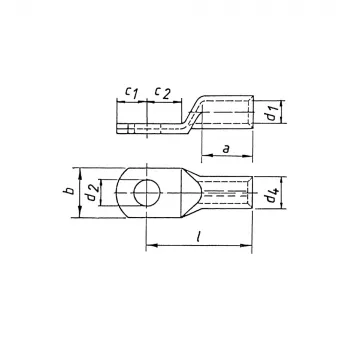 Klauke 103R6 Vamzdinis kabelio antgalis 16 mm² M5 skarduotas varis pilkas