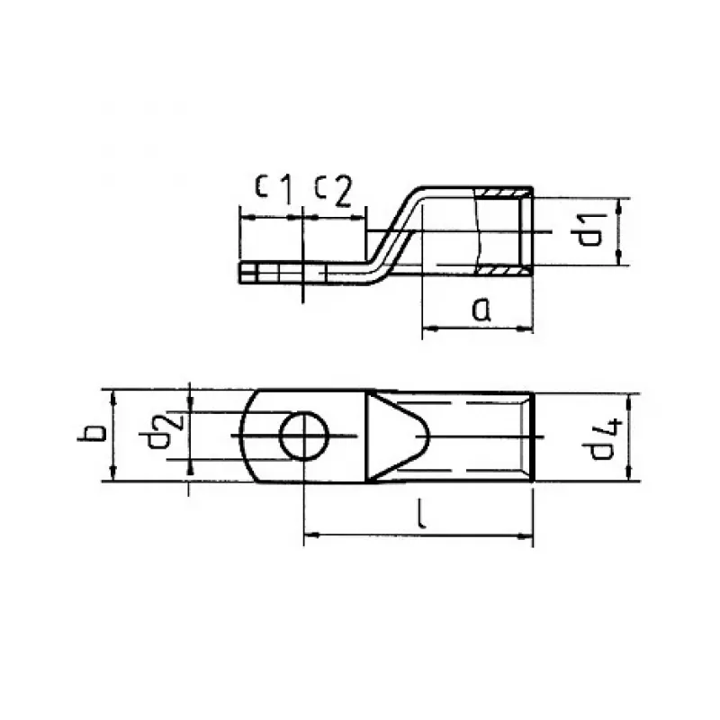 Klauke 8SG8 Tubulinis kabelio antgalis 95 mm² M8 skirstomųjų įrenginių jungtims be patikros angos