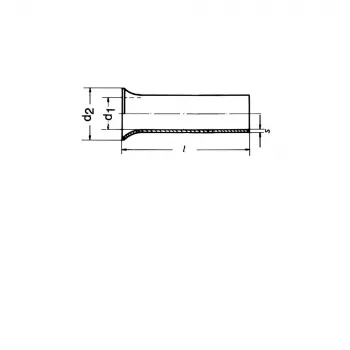 Klauke 7818V alavuotas varinis vamzdinis kabelio antgalis 25 mm² 7,3 mm 18 mm