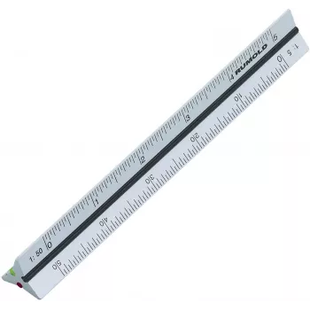 Rumold Triangular Scale Ruler 10,0 cm Silver