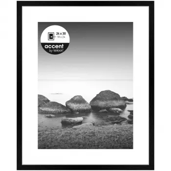 NIELSEN DESIGN Aura Picture Frame Black 24x30 cm Wood incl. Passepartout 1122000