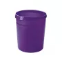 HAN GRIP 18L Round Waste Bin, Polypropylene, Purple, 312mm x 312mm