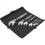 Wera 6004 Joker 6 Set 1 Veržliarakčių komplektas su atviru žiočių galu, 6 vnt., 10–19 mm, chromo-molibdeno plienas, nikelio-chromo padengimas, su tekstiliniu maišeliu