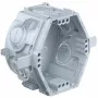 Kaiser Elektro UP1 Fix Flush-Mounted Device Box 1055-06 su fiksavimo briaunomis, 4 varžtų kupolais, 60x46 mm
