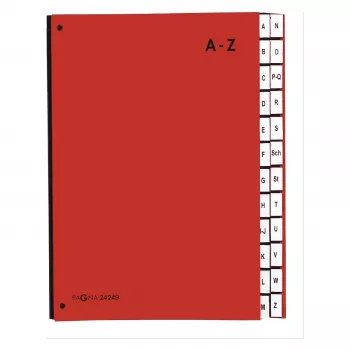 PAGNA Desktop Organizer 24 Compartments - A4 - Cardboard - Red - Portrait - 340 mm - 35 mm