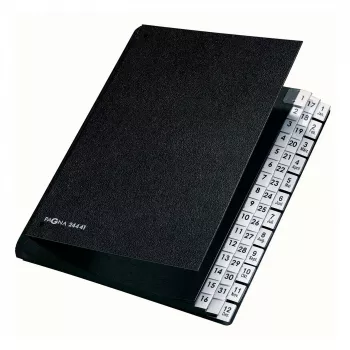 PAGNA Classic 44 skyrių stalinis dokumentų dėklas - A4 - juodas - vertikalus - 265 x 55 x 340 mm