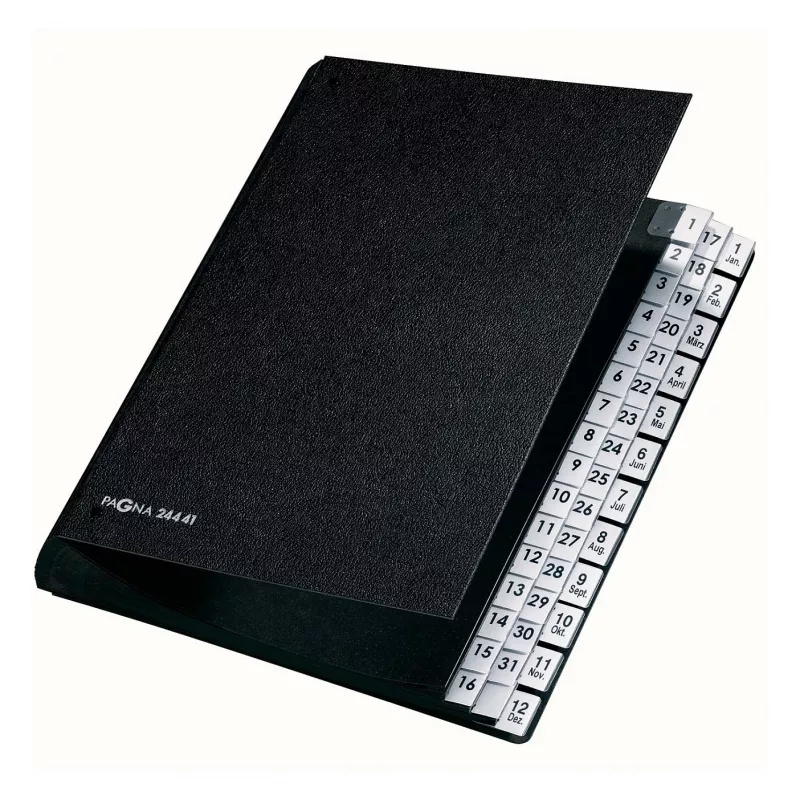 PAGNA Classic 44 skyrių stalinis dokumentų dėklas - A4 - juodas - vertikalus - 265 x 55 x 340 mm